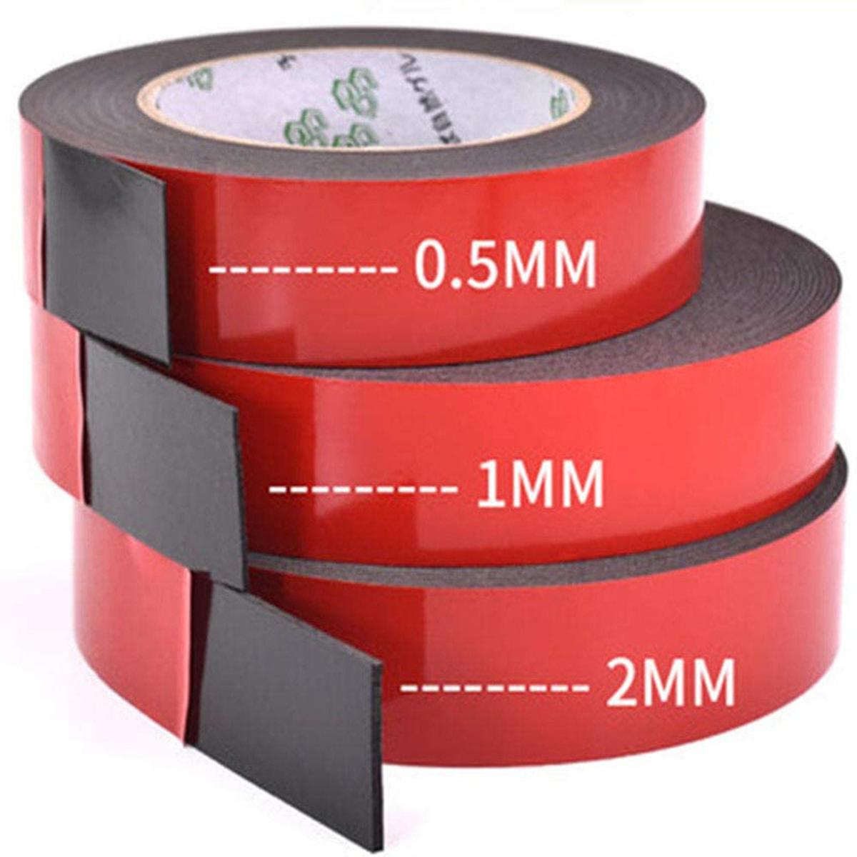 【HOT】 2Pcs/1Pcs 0.5Mm-2Mm Thickness Super Strong Double Side Adhesive Foam Tape For Mounting Fixing Pad Sticky