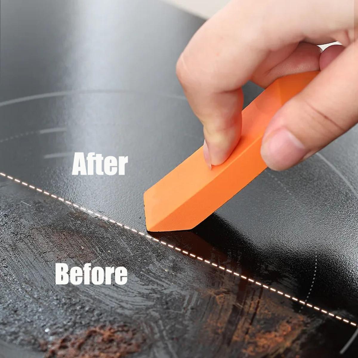 【HOT】 1Pcs Easy Limescale Eraser Bathroom Glass Rust Remover Rubber Household Kitchen Cleaning Tools Kitchen Scale And Rust Brush