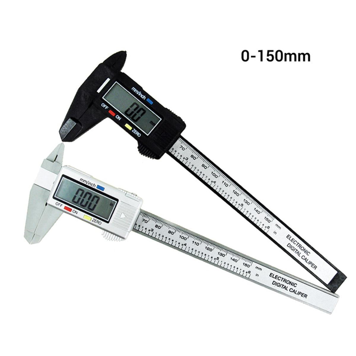 0~150mm 6 inch LCD Digital Electronic Vernier Caliper Gauge Micrometer Measuring Tool plastic with Transparent box