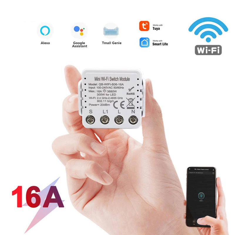 【ready stock】WIFI Tuya Smart Switch WIFI Switch WIFI Socket Smart Switch Smart Socket 16A Zero Fire 16A