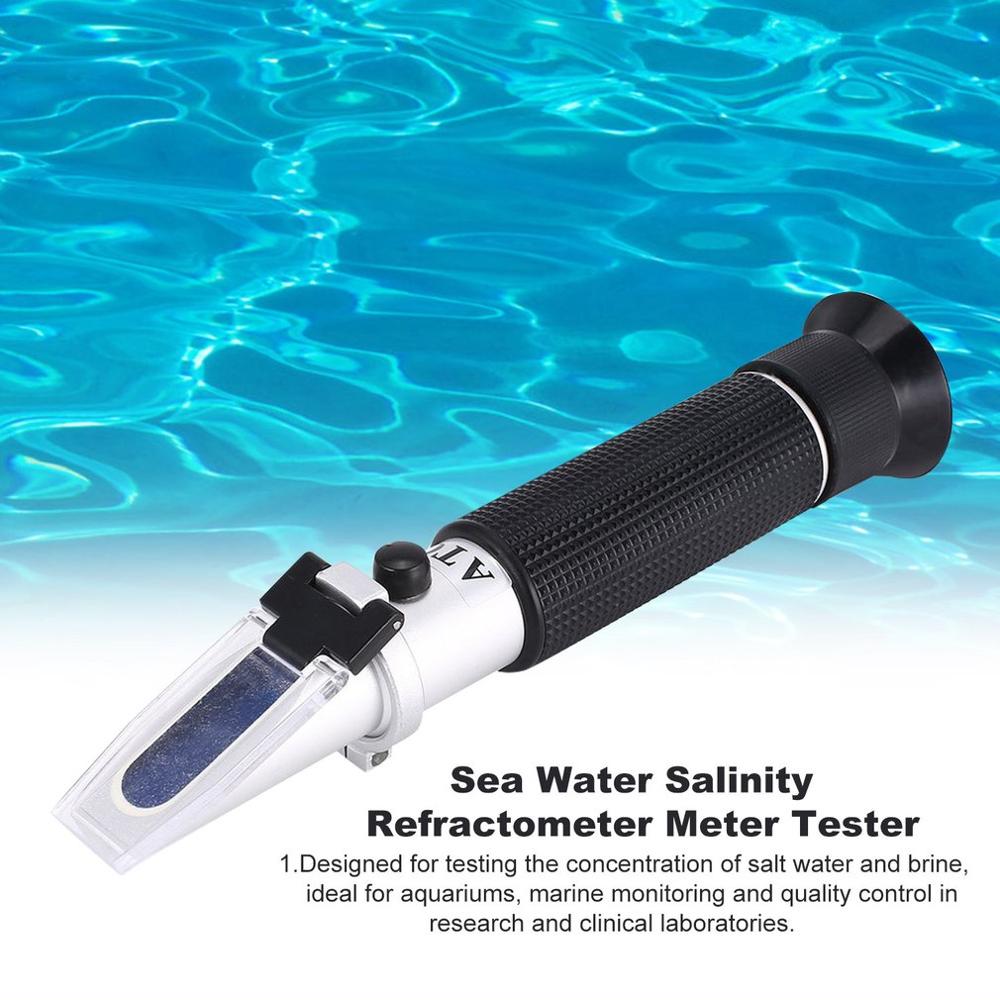 0~10% Salimeter Measurement Dual Scale Sea Water Salinity Refractometer Meter Tool for Aquarium Seawater Monitoring