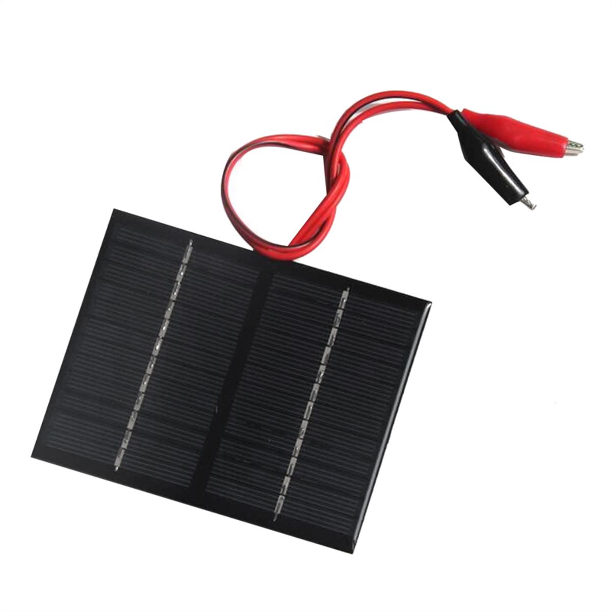 1 Pcs Charging Battery System Polycrystalline Solar Panel Solar Panel with Clip for Small Power Appliances