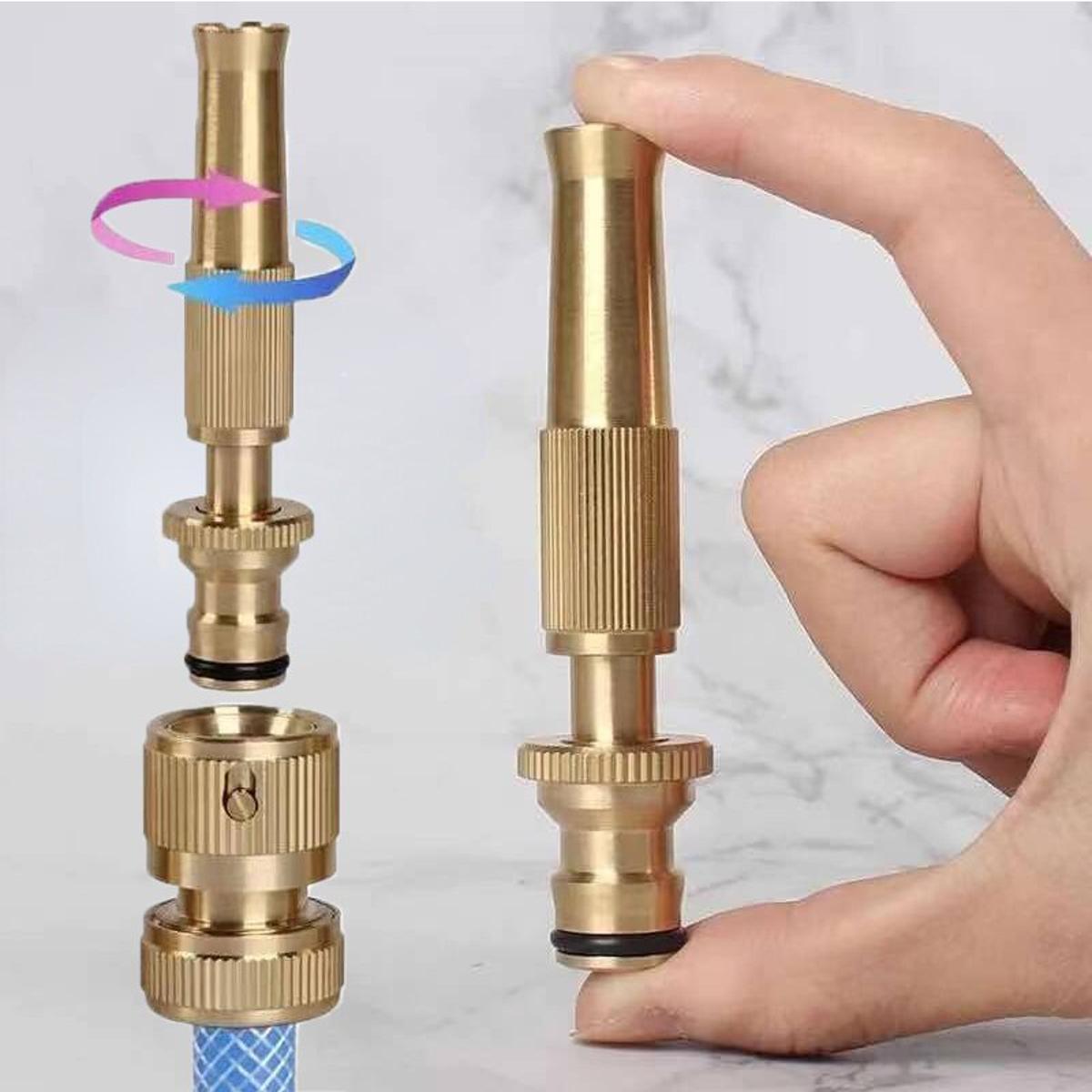 【HOT】 Spray Water Hose Nozzle Sprinkler Pressure Copper Spray Adjustable Watergun Head For Garden Watering Car Cleaning Tool Parts