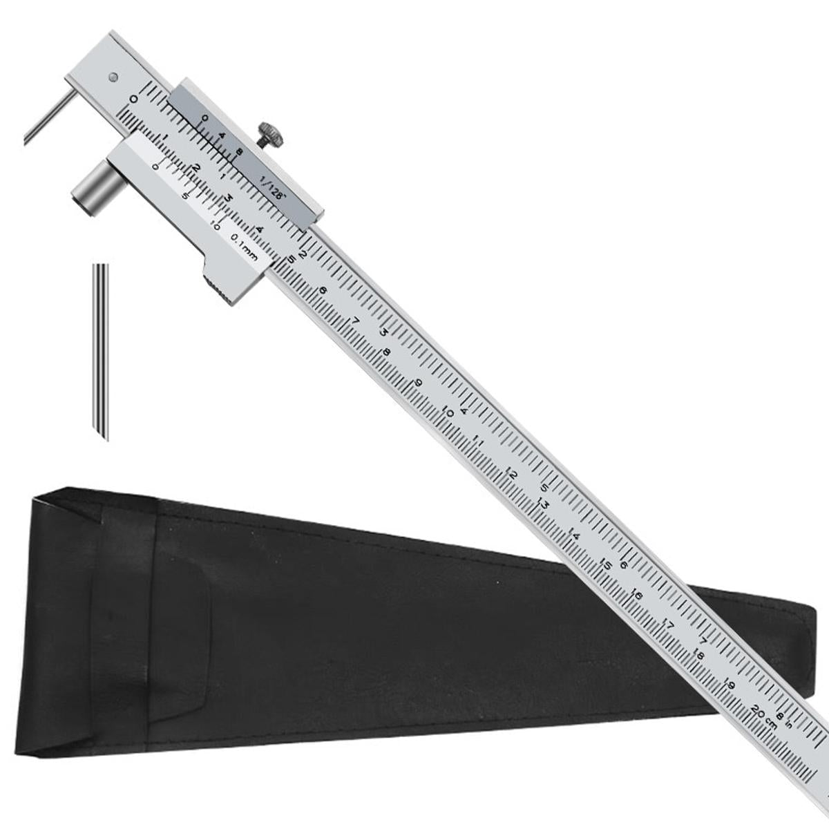 0-200mm Marking Vernier Caliper with Carbide Needle Scriber Parallel Marking Measuring Ruler Measuring Tool