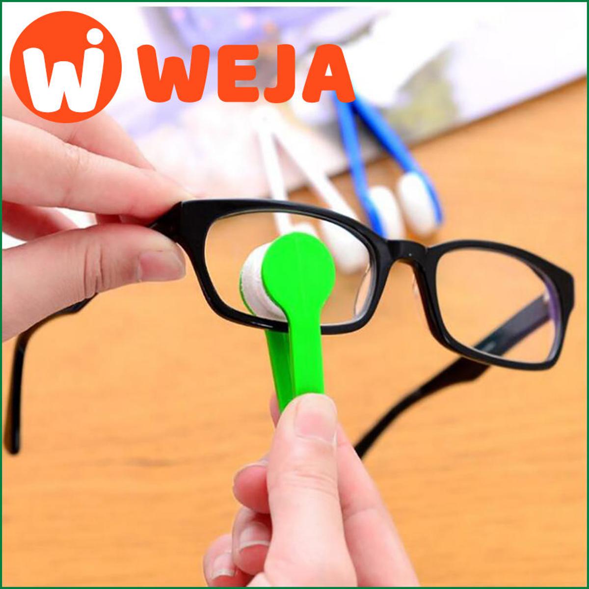 【WEJA】5 Color Multifunctional Glass Brush Microfiber Eyeglasses Cleaner Mini Eyewear Brush Wiping Cleaning Tool Glasses Cleaning Wipe