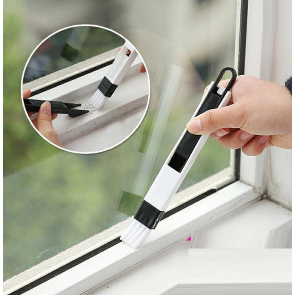 【HOT】 2Pcs Multifunction Computer Window Cleaning Brush Window Groove Keyboard Cleaner Nook Cranny Dust Shovel Window Track Cleaner