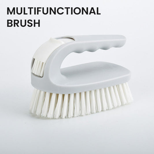 【Footprint】 Locaupin Comfort Grip Household All Purpose Cleaning Brush Scrub Flexible Hard Bristles Heavy Duty For Bathroom Tiles Sink Floor Carpet