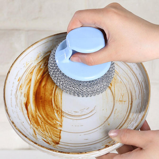 【HOT】 Kitchen Cleaning Ball Wash Pot Not Damage Disassembled And Washed Pot Brush Degrease Stainless Steel Wash Pot Dish Bowl Brush