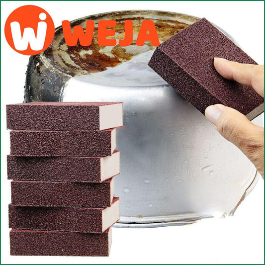 【WEJA】Sponge Magic Eraser descaling emery cleaning brush silicon carbide descaling cleaning brush stove top pot kitchen tools