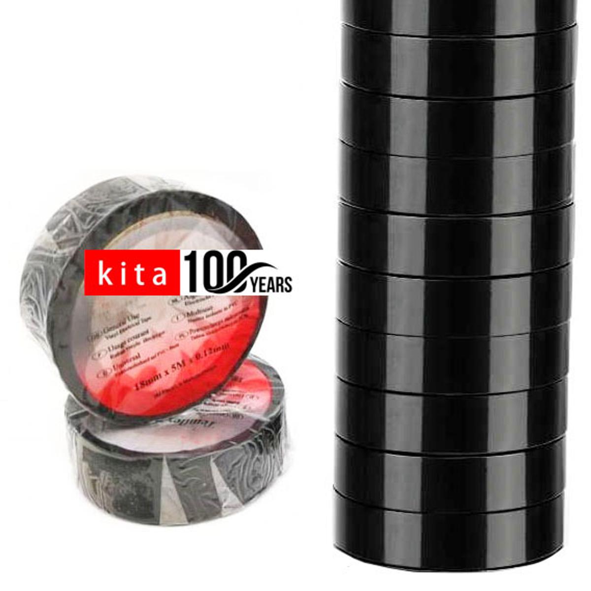 【HOT】 12Pcs Electrical Tape Wire Flame Retardant Electrical Insulation Tape 300Cm Kita100years