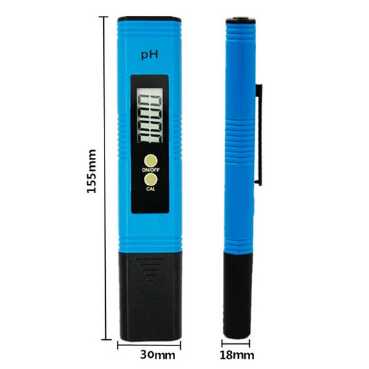 0.01 High Accuracy PH Meter Blue Digital LCD PH Value Tester Gauge Meter for Aquarium Pool SPA Lab Water Examiner 155*30*18mm