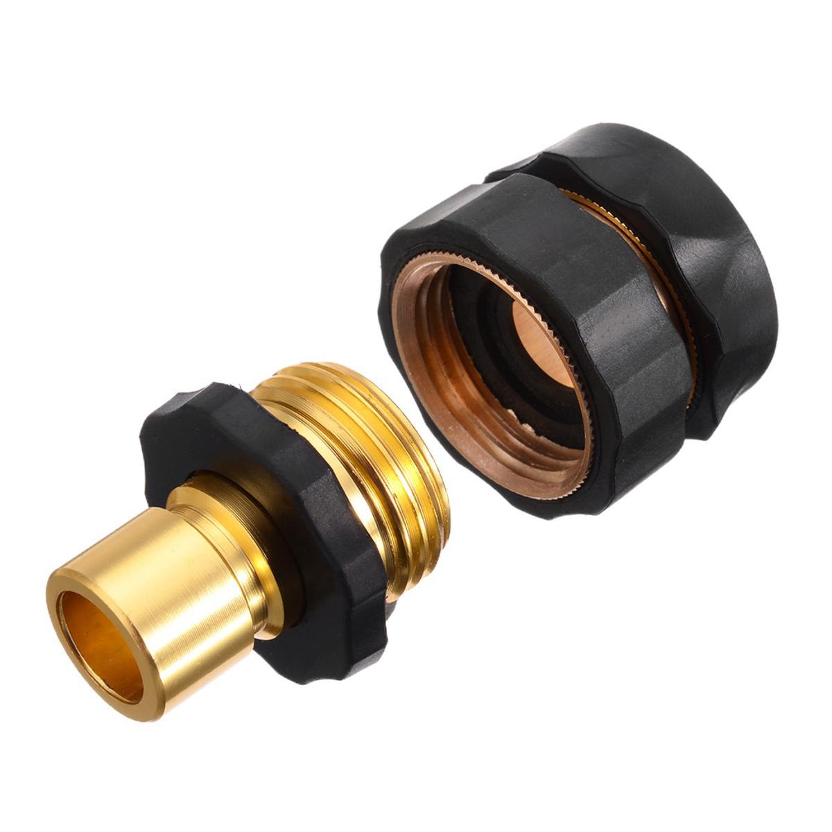 1 Pairs Universal Garden Hose Quick Connect Set Brass Hose Tap Connector Adapter