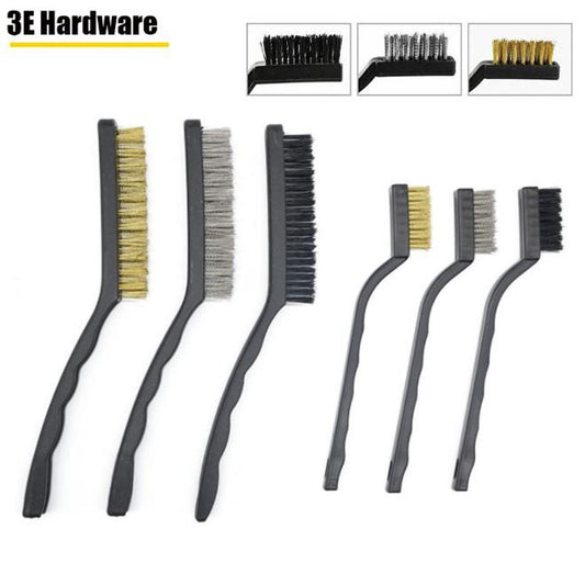 【HOT】 ANTON 3 Pcs Wire Brush Set For Cleaning Welding Slag, Rust And Dust, Stainless Steel, Brass & Nylon