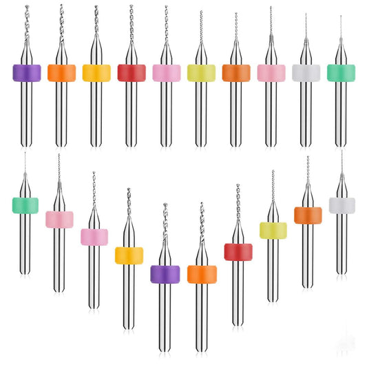 1 Set 0.3-1.2mm Tungsten Steel Drill Bit Set Miniature Drill Bit Set for Rough Stone Jewelry