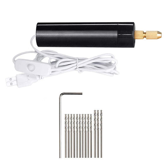 0.7-1.2Mm Micro-Electric Hand Drill Set for Resin,Electric Mini Drill for Jewelry Making  Pin Vise Kit