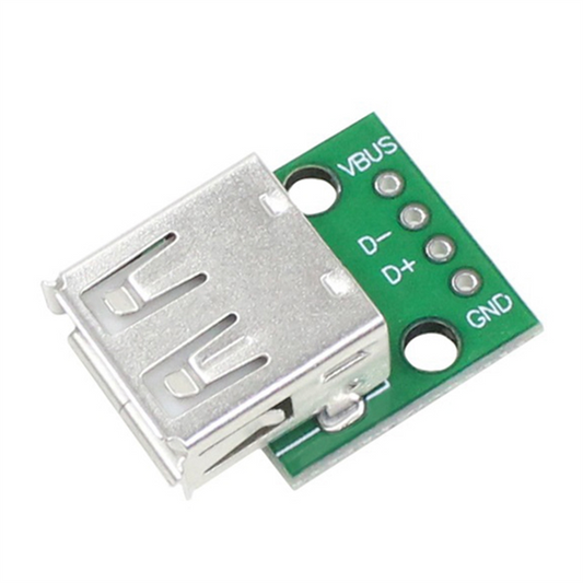 1 PCS Usb 2.0 Female to Dip Pin Test Board Usb 2.0 to Dip Power Adapter Board Module Usb 2.0 Adapter Board Converter Green