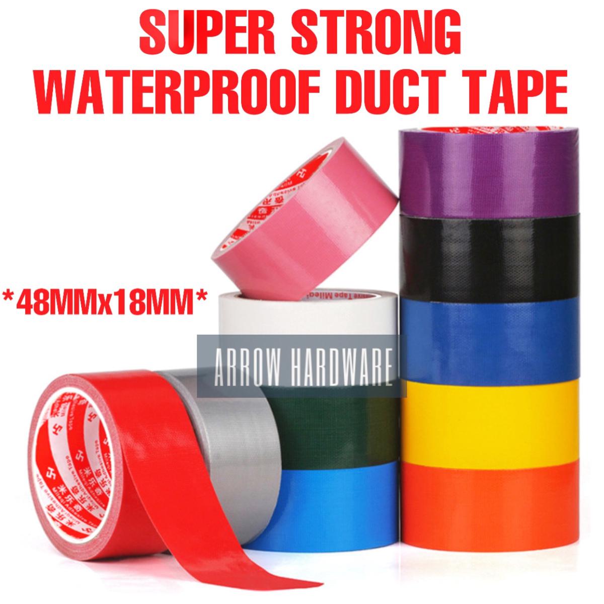 【HOT】 48Mm Wide *18Mm Strong Super Waterproof Duct Fabric Duct Tape Roll Repair Tape