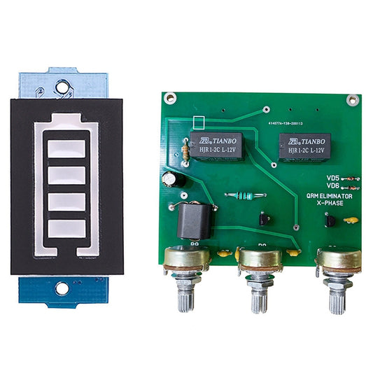 1 Pcs Lithium Capacity Indicator Module & 1 Pc QRM Eliminator X-Phase 1MHz to 30MHz HF Bands Amplifier