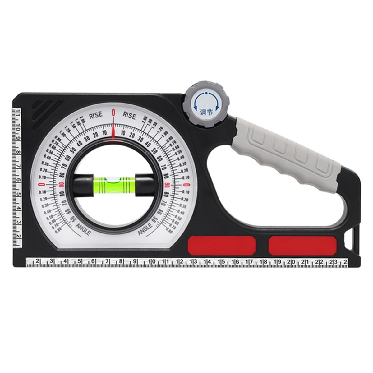 1 Piece Slant Angle Meter Pitch Gauge Construction Engineering 130° Angle Finder With Carabiner