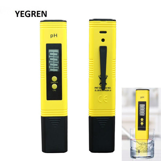 0-14 PH Handheld Digital PH Meter Pen with LCD Display Drinking Water Tester Aquarium Pool Purity Tester Automatic Calibration