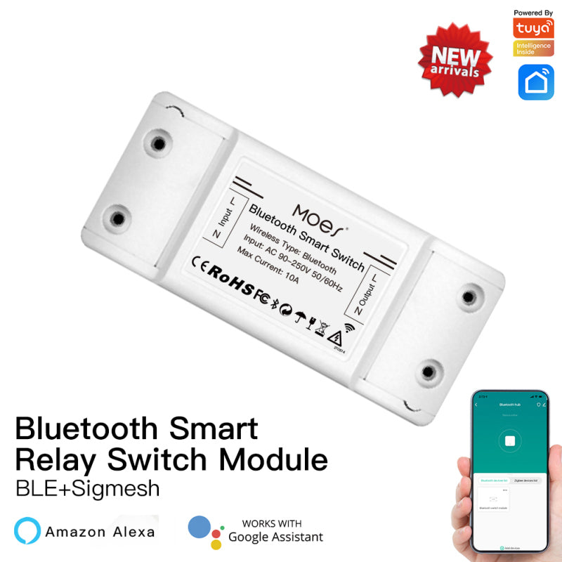 【ready stock】tuya Bluetooth-compatible Smart Switch Relay Module Single Point Control Sigmesh Wireless Remote Control with Alexa Google Home