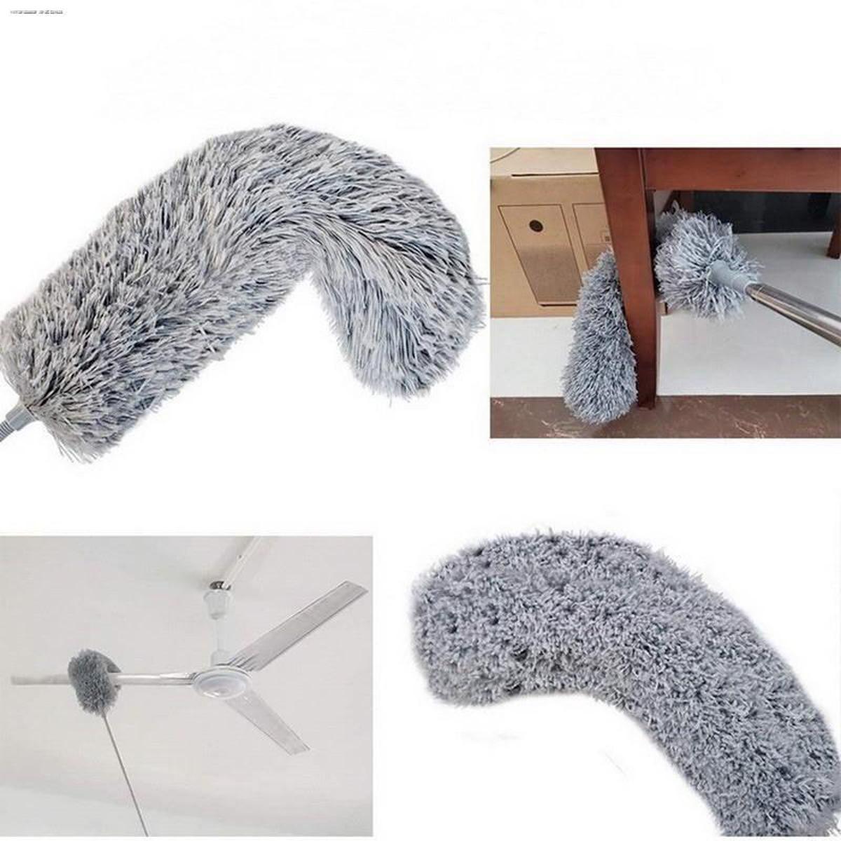 【HOT】 E. Free Feather Duster For Cleaning Roof Retractable Microfiber Dust Collector Extendable Long Ultra Cleaning Tool